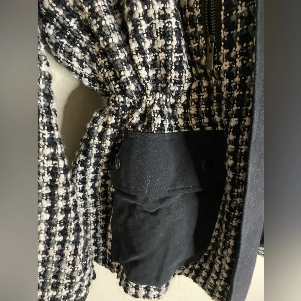 Final CCO📍🔥THE KOOPLES GARDEN TWEED BLACK, GRAY RELAXED FIT JACKET BIG POCKETS - Picture 11 of 17